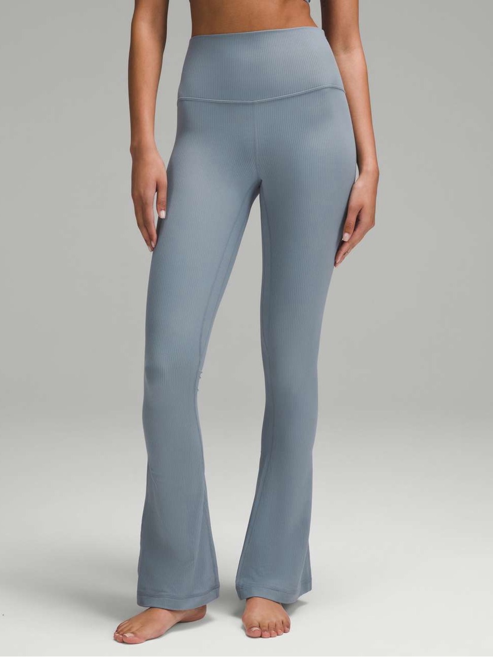 lululemon Align Ribbed Mini-Flare Pant Belgium Blue Flare Leggings Sz 2 NWOT